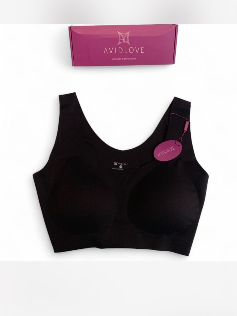 Avidlove Seamless Wireless Bra in Black